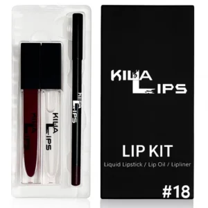 3 in 1 lip kit #18 (OXBLOOD RED)