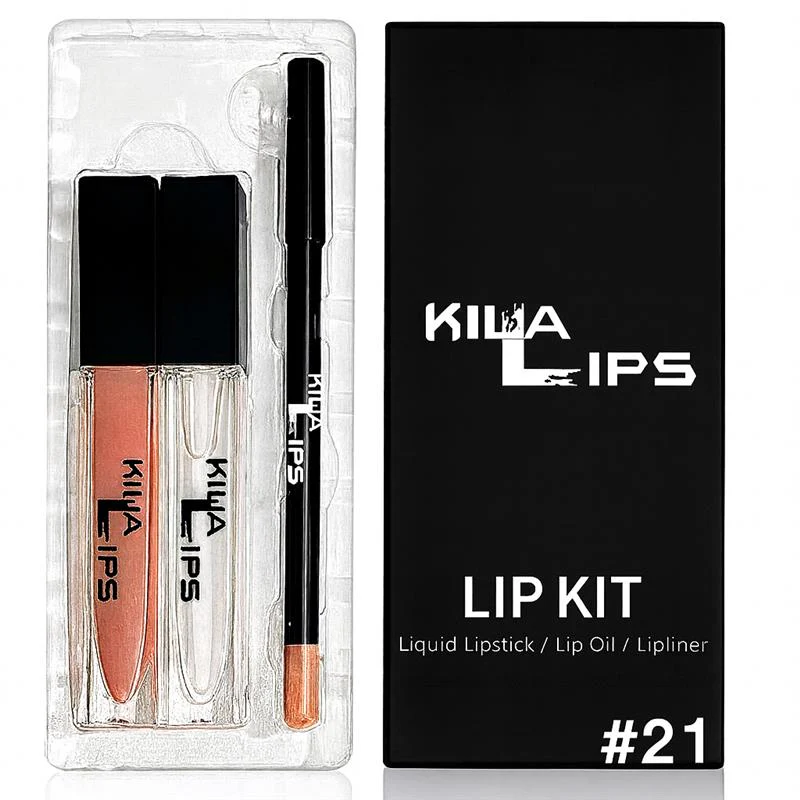 3 in 1 lip kit #21 (PEACH NUDE)