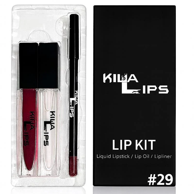 3 in 1 lip kit #29 (DEEP CHERRY RED)