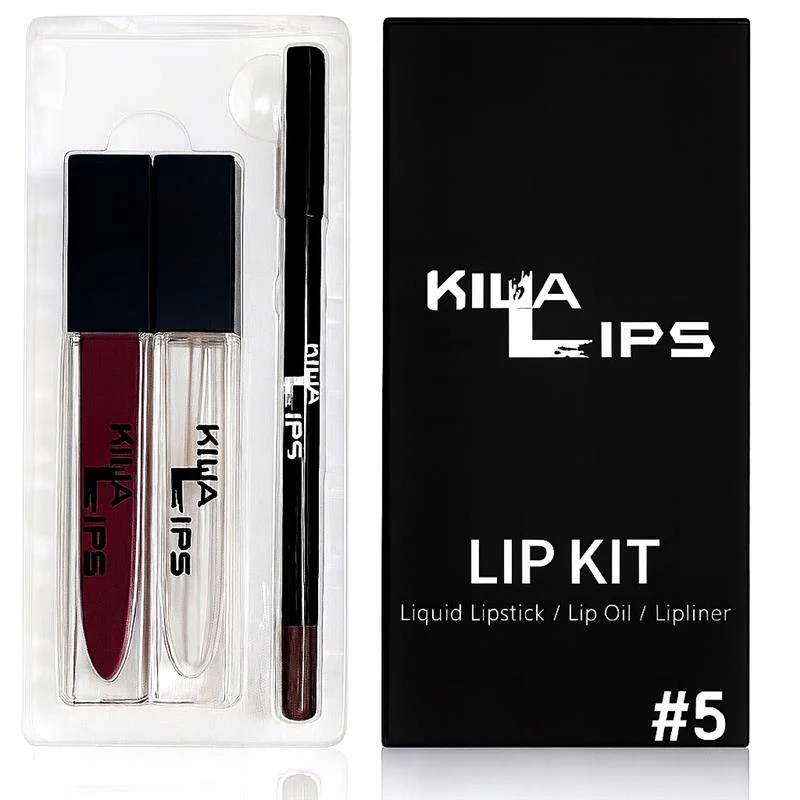 3 in 1 lip kit #5 (DEEP WINE)