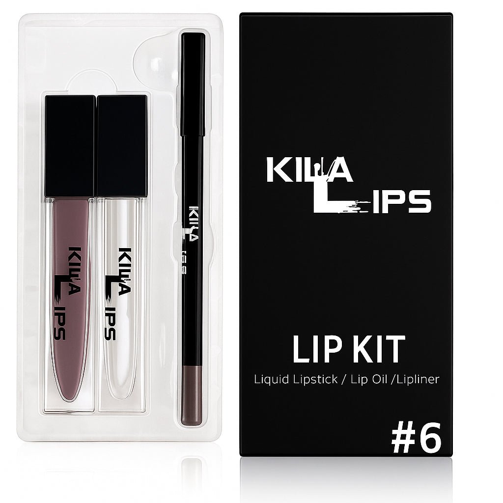 3 in 1 lip kit #6 (DUSTY TAUPE-MAUVE)