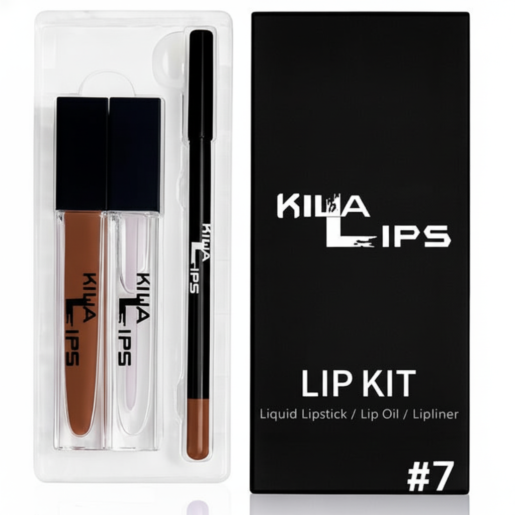 3 in 1 lip kit #7 (WARM BROWN)
